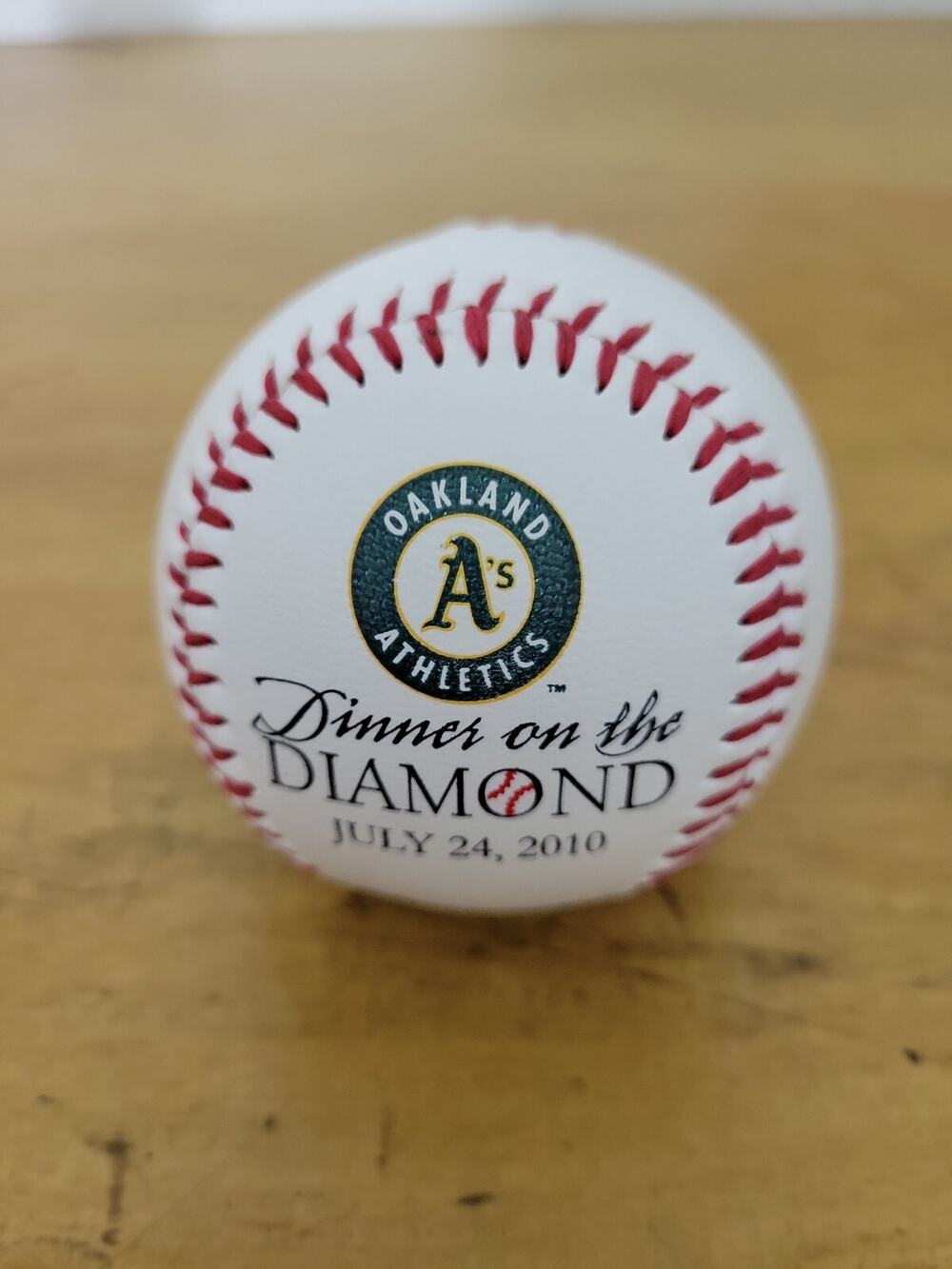 Oakland A’s Dinner On The Diamond 2010 Baseball Ball Souvenir